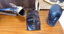 AFRICAN BUSTS, MASKS AND CARVING