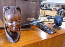 AFRICAN BUSTS, MASKS AND CARVING