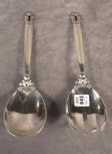 GEORG JENSEN STERLING SALAD SERVERS