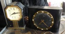 FIVE ELECTRIC BAKELITE ALARM CLOCKS