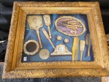 BAKELITE TOILETTE SET IN SHADOWBOX