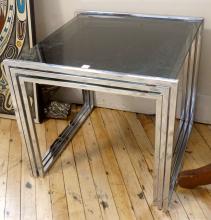 MCM CHROME NESTING TABLES