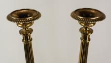 PAIR OF RELIGIOUS CANDLESTICKS