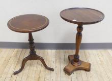 TWO PEDESTAL WINE TABLES