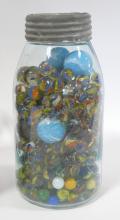 MARBLES, BUTTONS AND BOTTLE