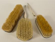 THREE STERLING BRUSHES