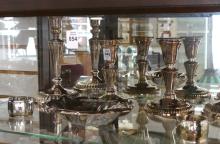 BIRKS REGENCY PLATE CANDLESTICKS, ETC.