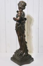 BRONZE "GIRL WITH FLOWERS"