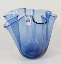 HOLMEGAARD ART GLASS "HANDKERCHIEF" VASE