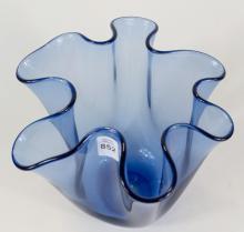 HOLMEGAARD ART GLASS "HANDKERCHIEF" VASE