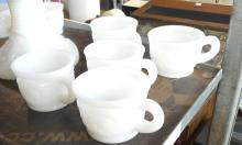 MILK GLASS PUNCH SET