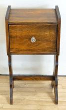 OAK TELEPHONE STAND