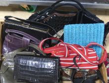 NINE VINTAGE PURSES