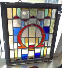 ANTIQUE STAINED GLASS WINDOW