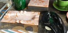 FIVE PIECES OF MCM ART GLASS