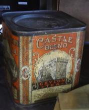TIN, INKWELL AND JAR