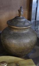 TIN, INKWELL AND JAR