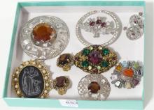 BROOCHES AND EARRINGS