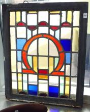 ANTIQUE STAINED GLASS WINDOW