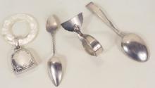 FOUR STERLING BABY UTENSILS