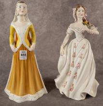 TWO LARGE COALPORT FIGURINES