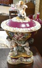 LARGE CAPODIMONTE URN