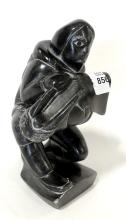 INUIT SOAPSTONE "WALRUS HUNTER" CARVING