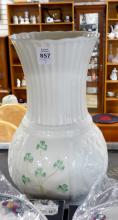 BELLEEK VASE AND DOULTON PLATES