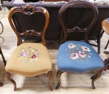 TWO VICTORIAN SIDE CHAIRS