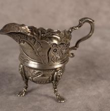 ANTIQUE STERLING FOOTED CREAMER