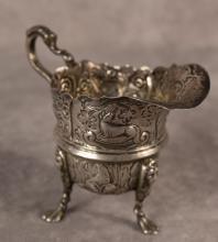 ANTIQUE STERLING FOOTED CREAMER