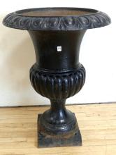 LARGE CAST IRON GARDEN URN