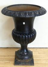 LARGE CAST IRON GARDEN URN