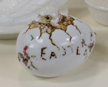 THREE NESTING DISHES AND EASTER EGG`