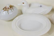 THREE NESTING DISHES AND EASTER EGG`