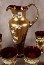 BOHEMIAN GLASS BEVERAGE SET