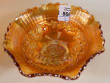 TWO CARNIVAL GLASS BOWLS