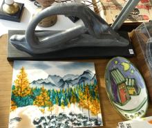 SCULPTURE AND TWO WALL PLAQUES