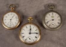 THREE POCKET WATCHES