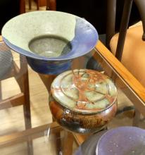 FOUR PIECES OF ART POTTERY