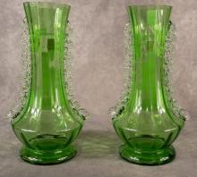 PAIR OF MARY GREGORY VASES