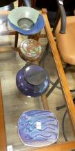 FOUR PIECES OF ART POTTERY