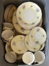 TWO BINS OF WOOD'S "IVORY WARE" DINNERWARE