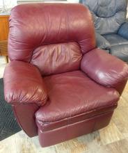 BURGUNDY LEATHER RECLINER