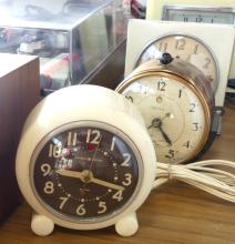 FIVE VINTAGE ELECTRIC ALARM CLOCKS