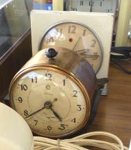 FIVE VINTAGE ELECTRIC ALARM CLOCKS