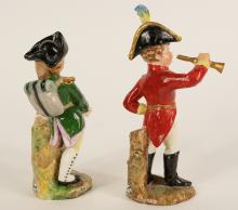 TWO ANTIQUE "MUSICIAN" FIGURINES