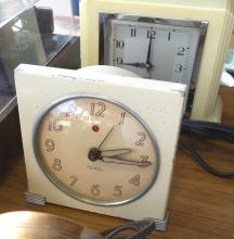 FIVE VINTAGE ELECTRIC ALARM CLOCKS