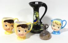 FIVE VINTAGE CERAMIC/POTTERY ITEMS