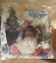 CLOCKS, JEWELLERY BOX AND INDIGENOUS DOLLS